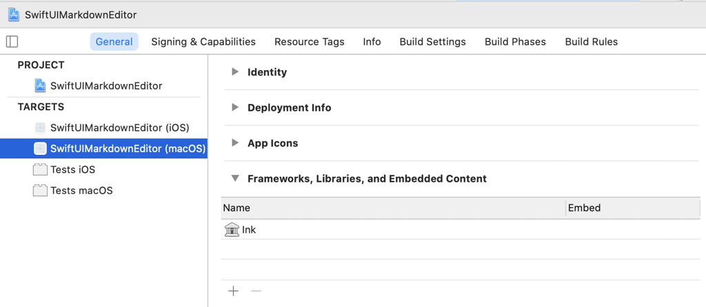 add package to second target