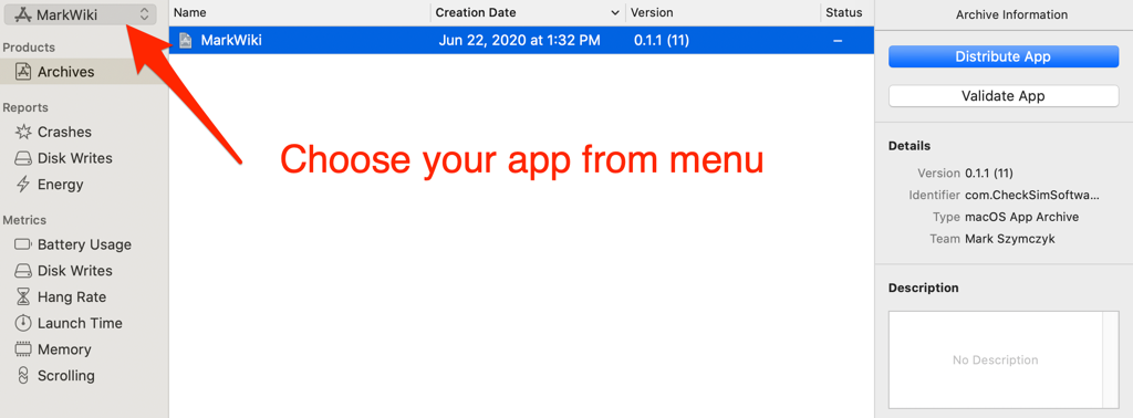 organizer archive list