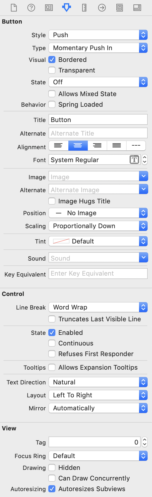 attributes inspector
