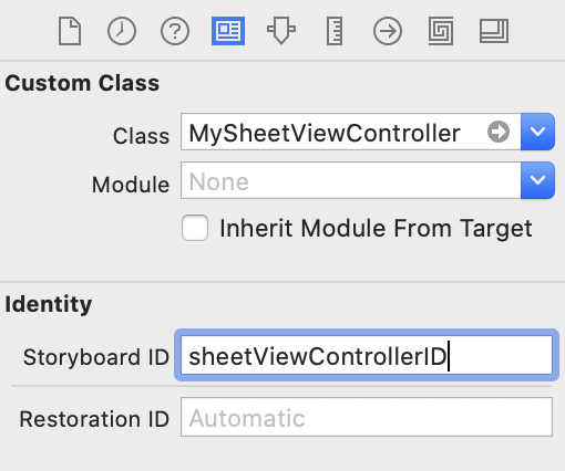view controller storyboard ID