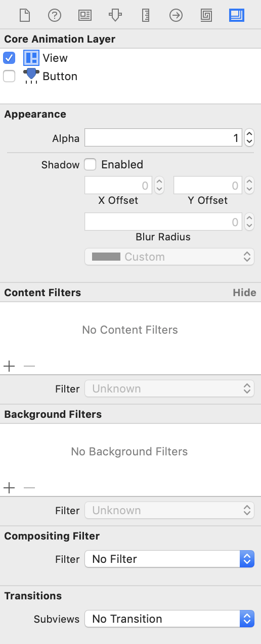 view effects inspector